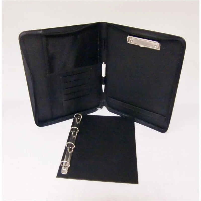 Echtleder Schreibmappe Schwarz 4 Echtleder Schreibmappe Schwarz – Bild 4