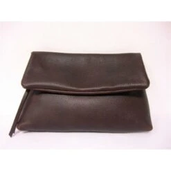 Gianni Chiarini Echtleder-Umhängetasche Clutch In Dark Brown