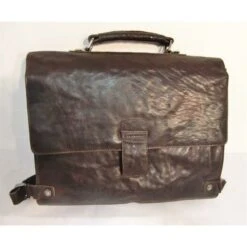 Harold's Leder-Aktentasche In "dunkelbraun"