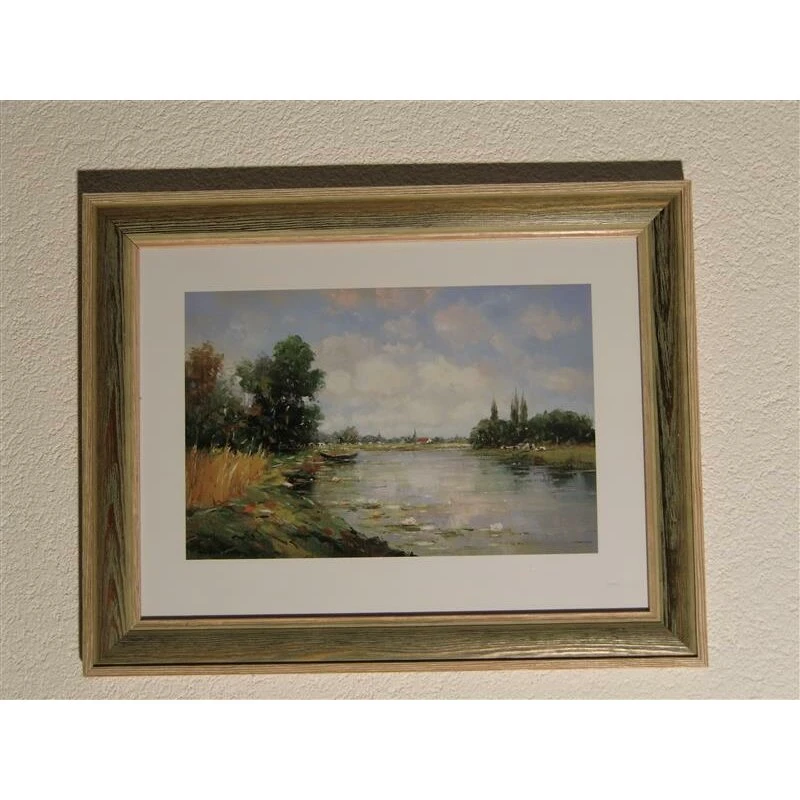 Landschaftsbild Mit Massiven Holzrahmen 1 Landschaftsbild Mit Massiven Holzrahmen