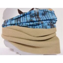 TWISTER Adult-Fleece Kopftuch/Schal In "stripe Blue Caramel"